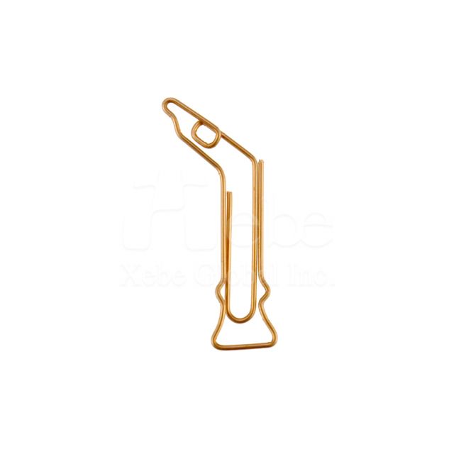 Bass recorder shaped paperclip