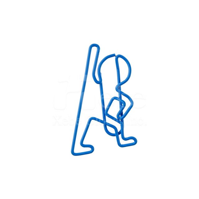 Morning exercise pose shaped paperclip