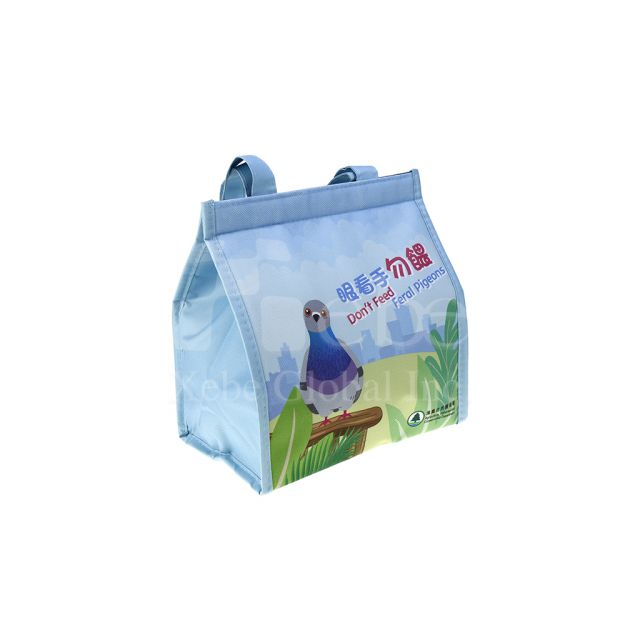 Custom pigeon print lunch bag