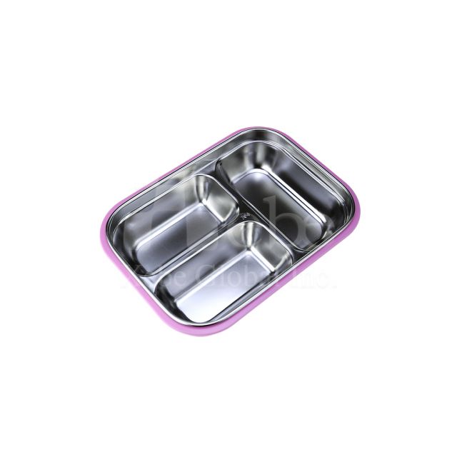 customized stainless steel divided lunch box