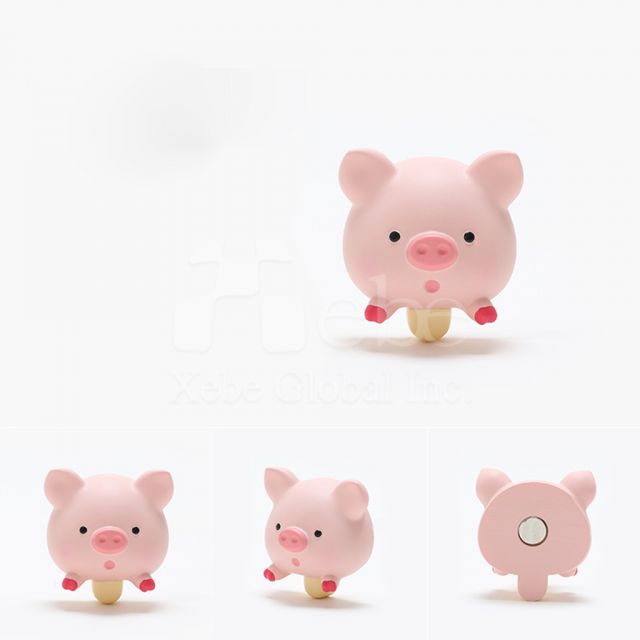 Pink little pig 3D custom fridge magnet