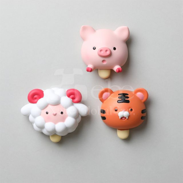 Pink little pig 3D custom fridge magnet