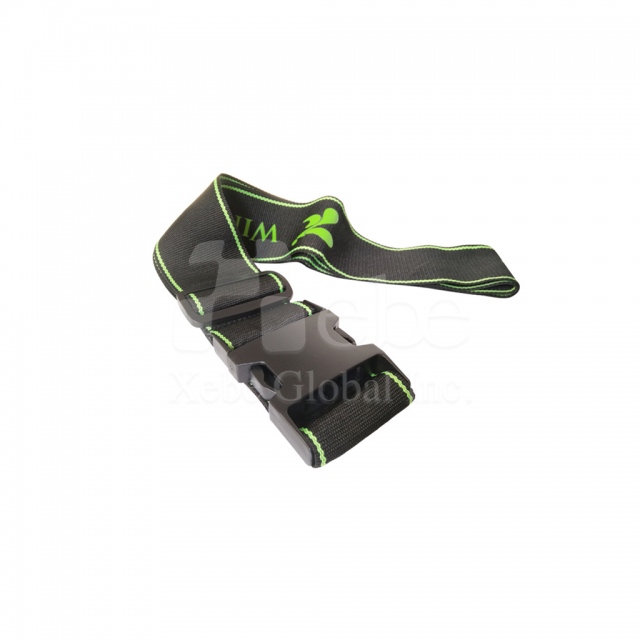 Green purl edge printed LOGO customized luggage strap