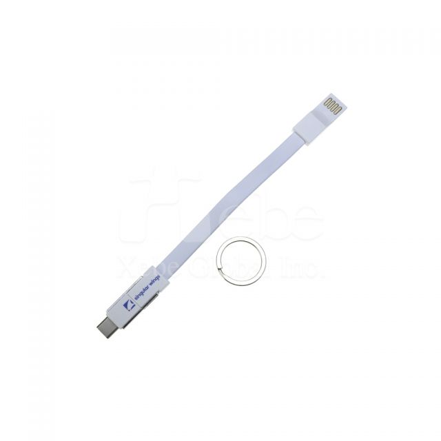 white foldable custom USB charging cable