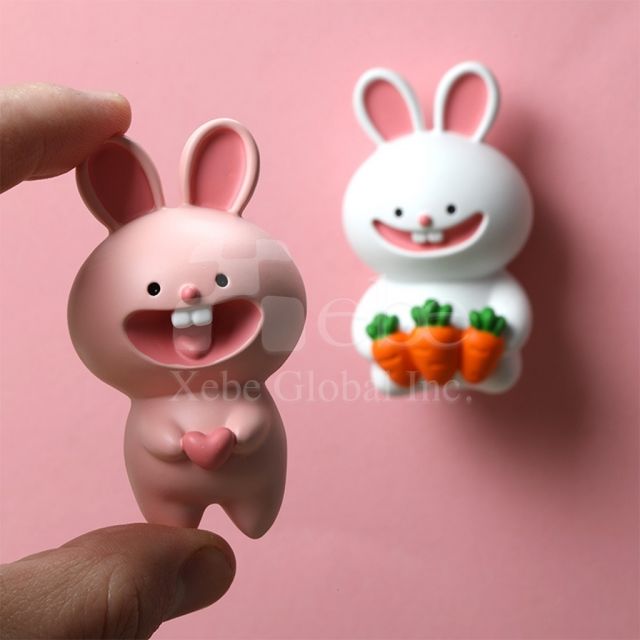 carrot rabbit 3D custom fridge magnet