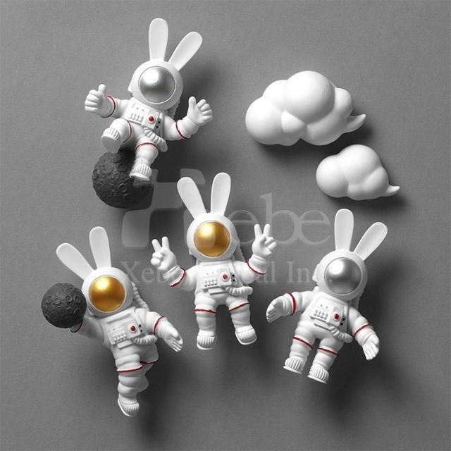 custom outer space rabbit creative fridge magnet