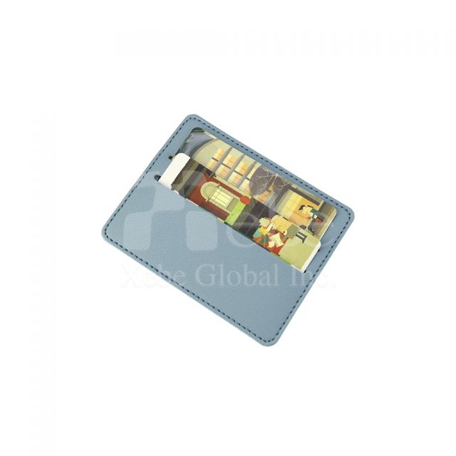 blue simple customized card holder