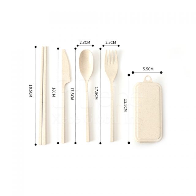 customized detachable wheat cutlery set