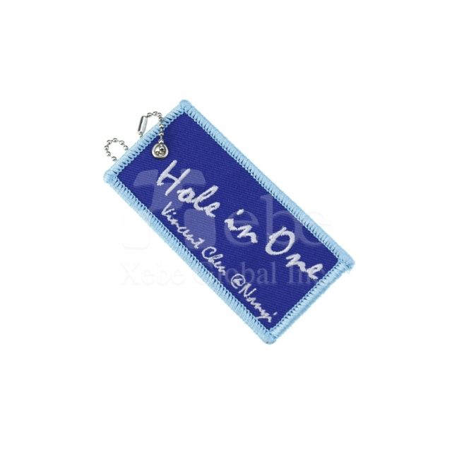 customized electric embroidery word luggage tag