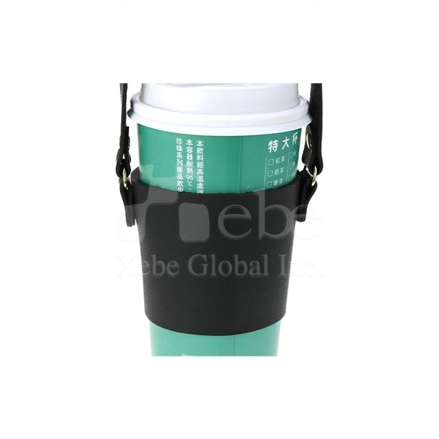 black custom eco friendly cup sleeve bag