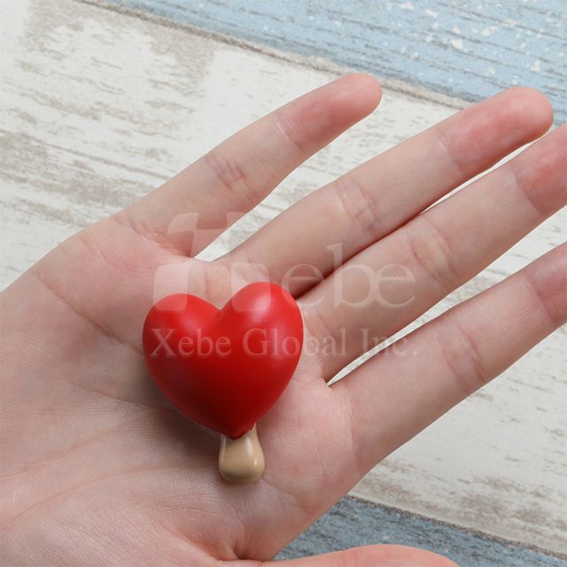 red heart 3D custom fridge magnet