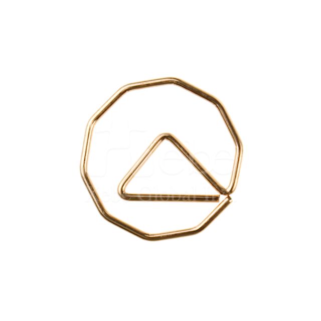 geometric shaped paper clip