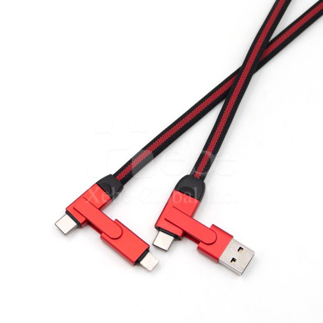 red multifunction usb charging cable