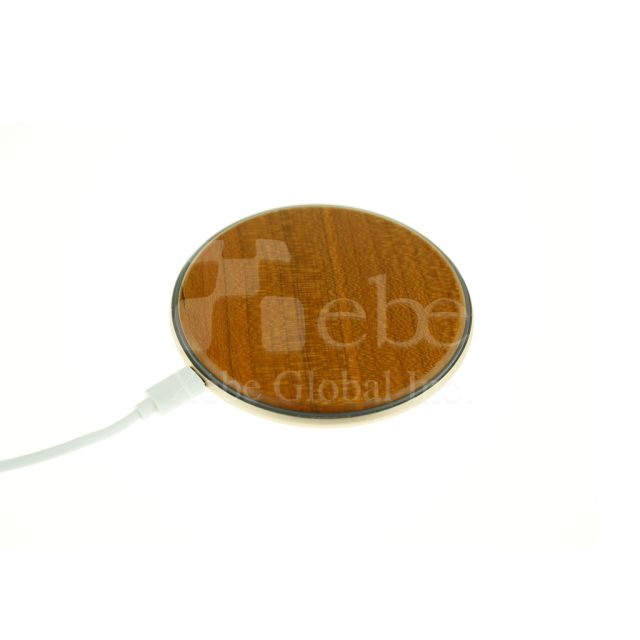 log texture wireless charger