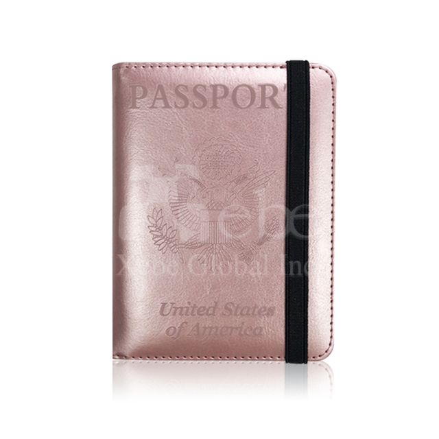 dusty rose customized cable tie passport holder