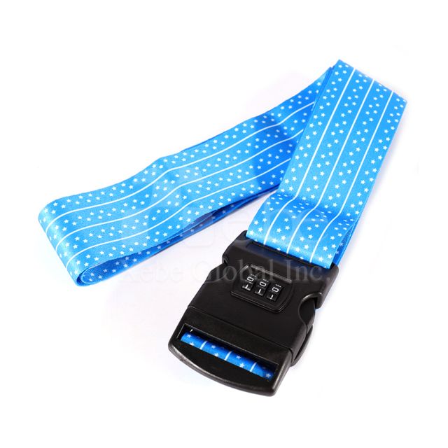 blue dot customized tsa lock luggage straps