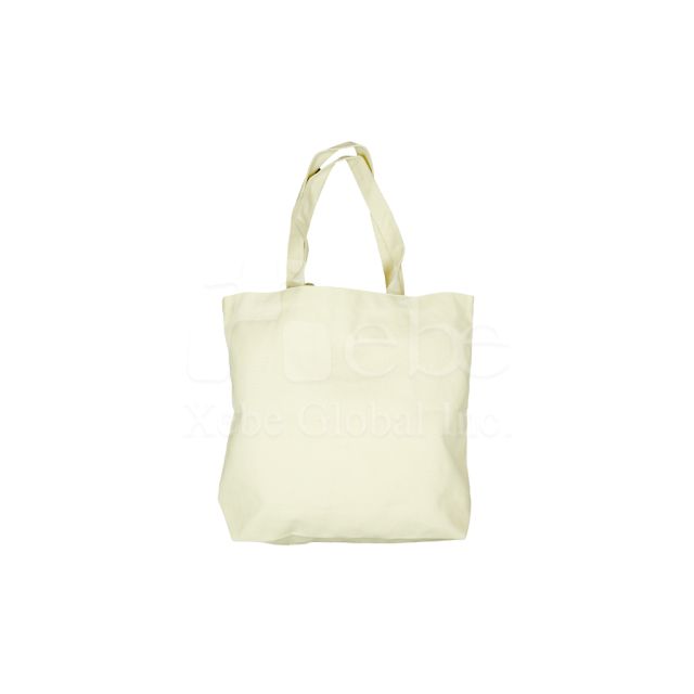 pure white canvas shopping bag