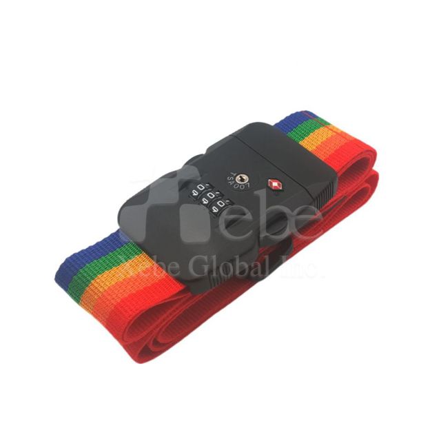 customized rainbow password lock luggage strap