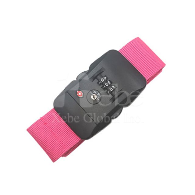 peach pink password lock luggage strap