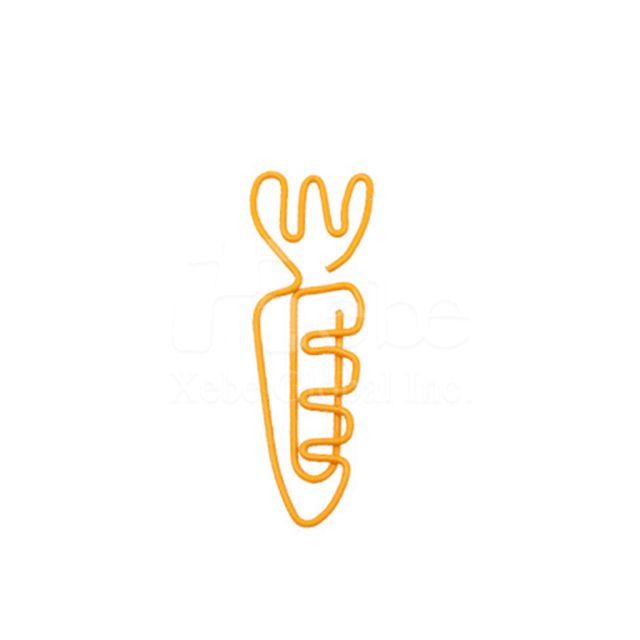 carrot customized paper clip