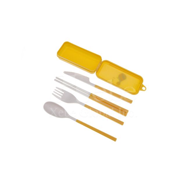 light yellow foldable flatware