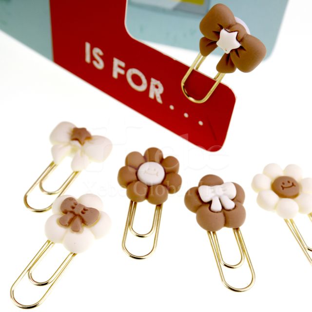 cute bow flowers paperclip