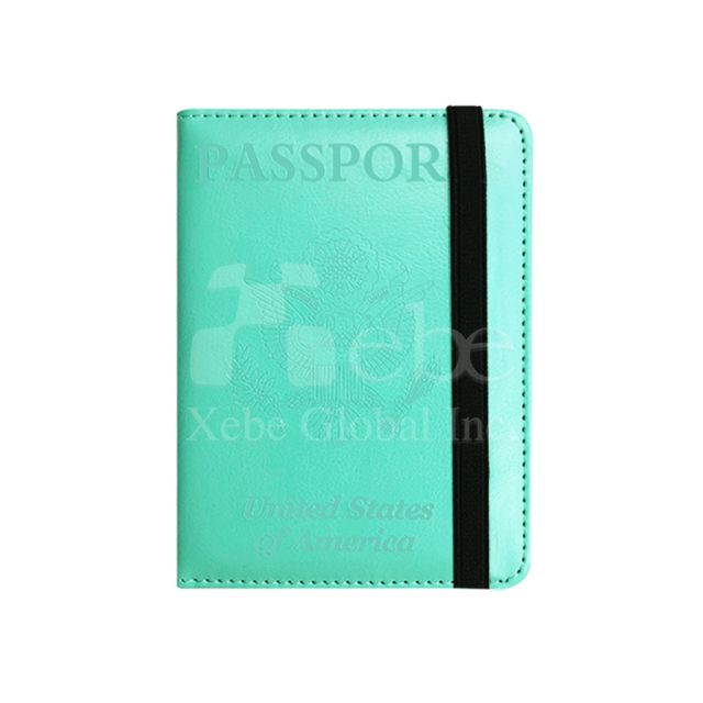 leather passport holder with strap