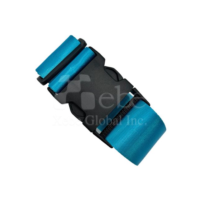 bright blue custom luggage strap