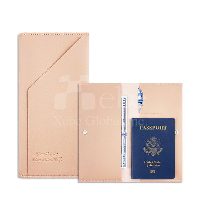 pink custom long passport holder multifunction