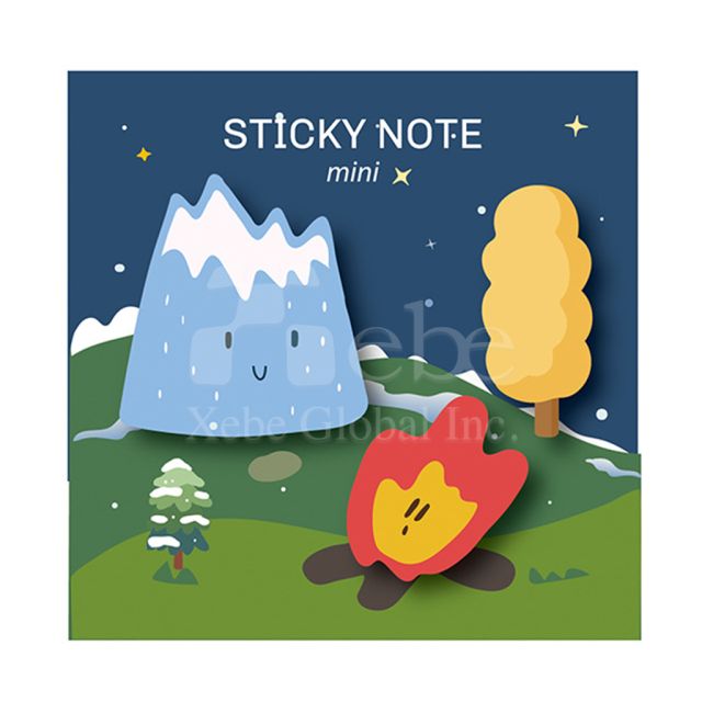 camping style sticky notes special shaped sticky note printing