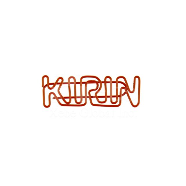 English alphabet paperclip custom logo paperclip