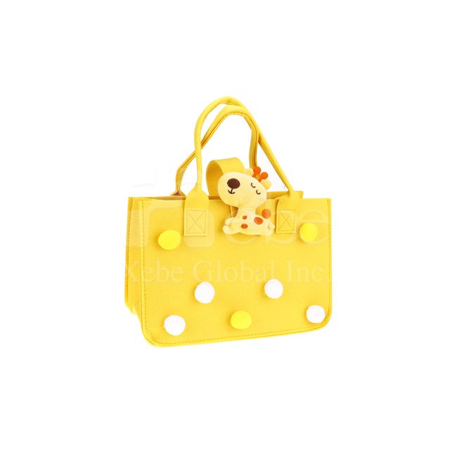 customized felt tote bag giraffe shopping bag