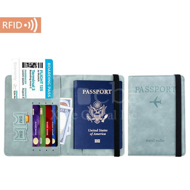 RFID blocking passport wallet