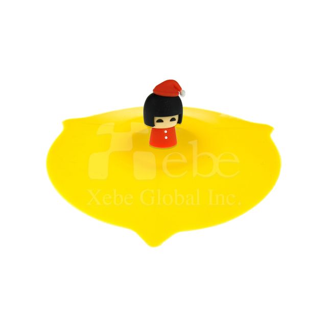 custom figure silicone cup lid