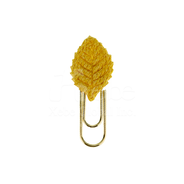 leaf shaped paper clip bookmark clip