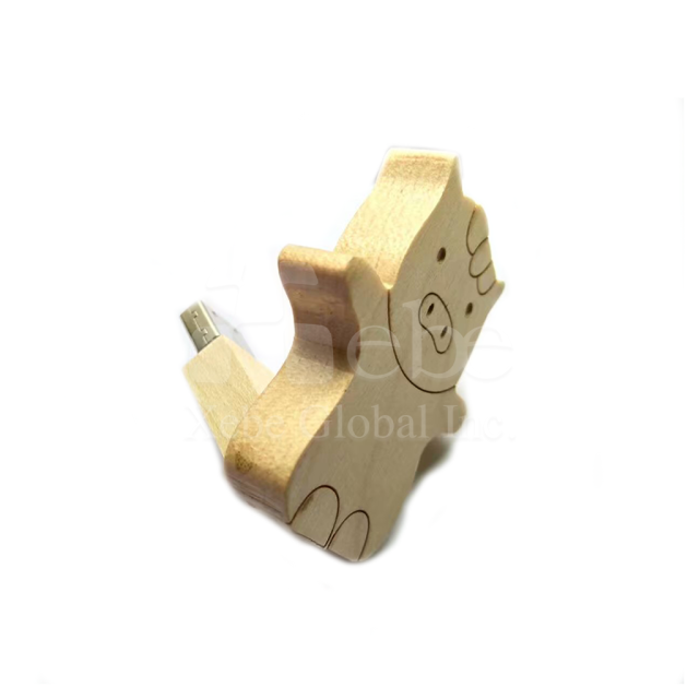 wooden piggy pen drive