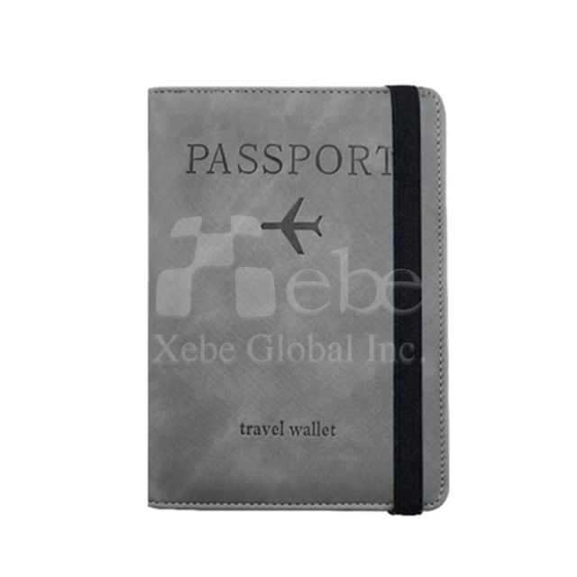 grey RFID passport holder