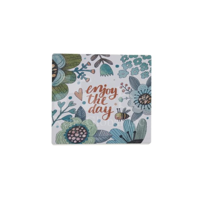 flower hard type diatomite square custom coaster