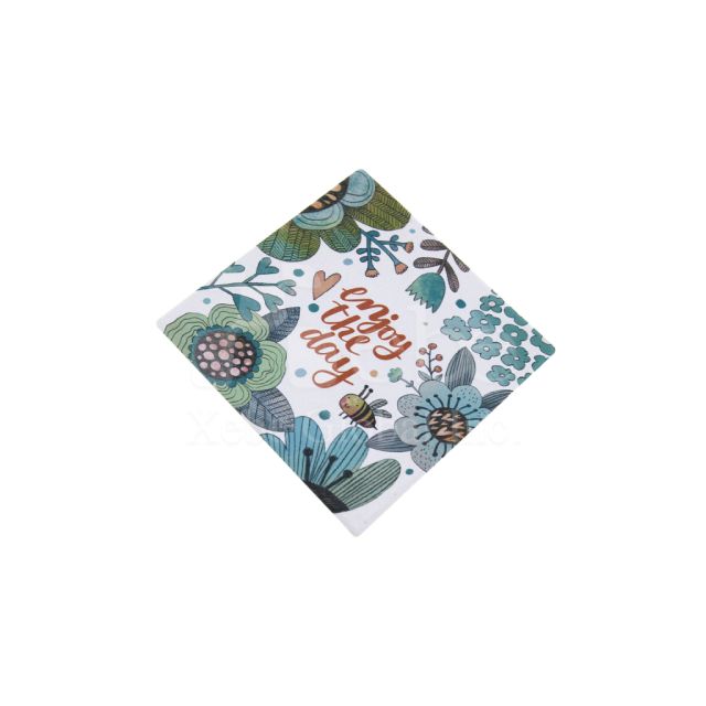 flower hard type diatomite square custom coaster