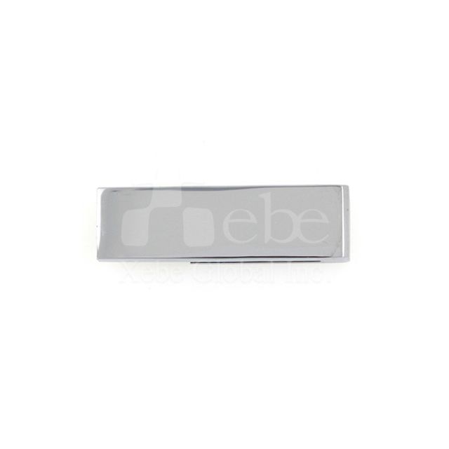 silver textured metal flash drive