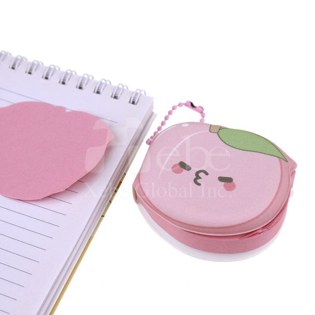 Peach shaped sticky notes