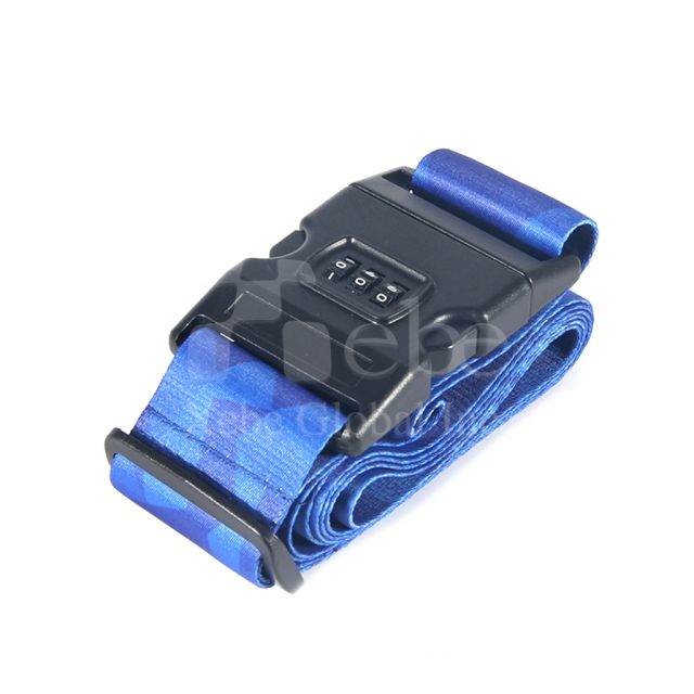 blue pattern combination lock luggage strap