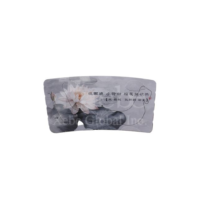 chinese style poetry themed corrugated cardboard cup sleeve bag