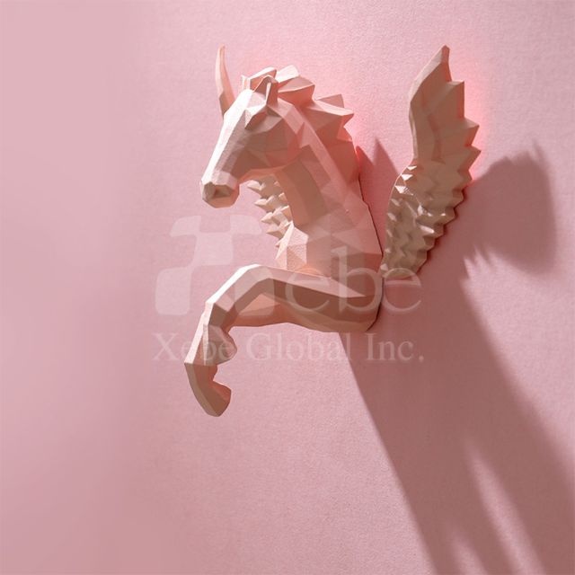 flying horse styling fridge magnets nebula pink