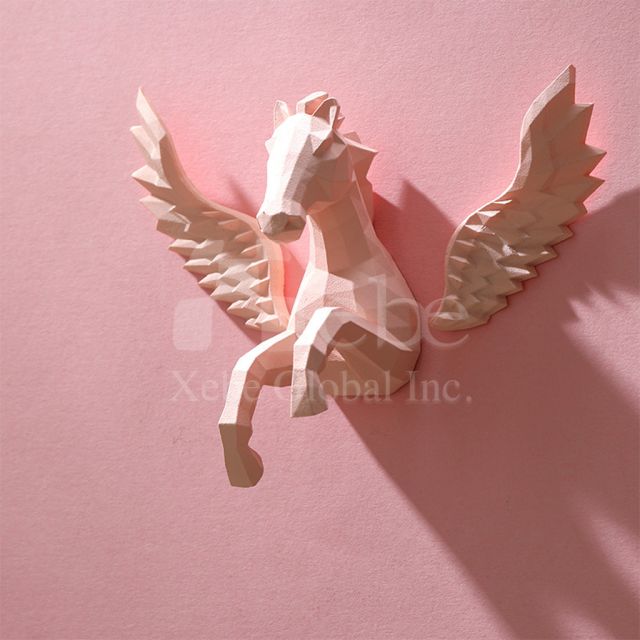 flying horse styling fridge magnets nebula pink