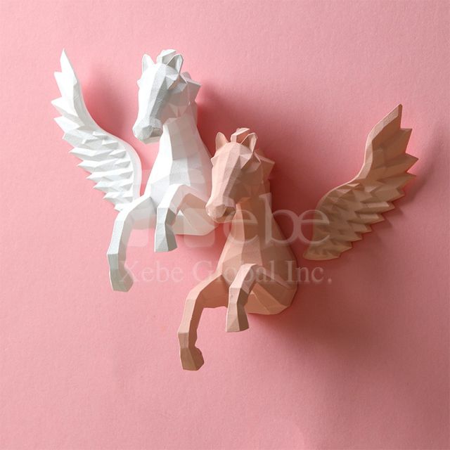 flying horse styling fridge magnets nebula pink