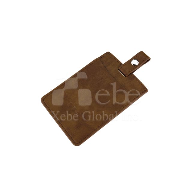 vintage leather luggage tag