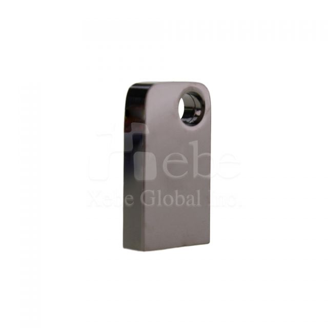 Titanium color round hole metal USB