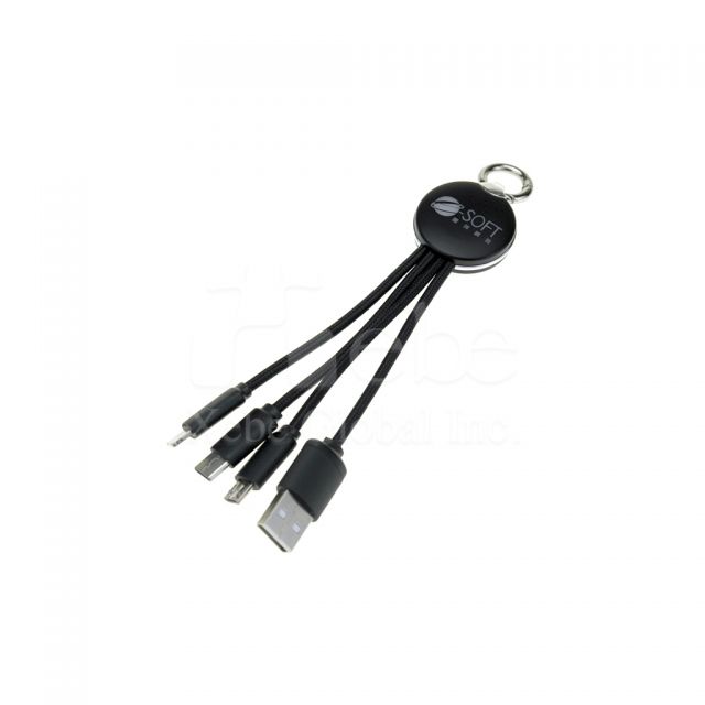 light up multi head custom usb charging cable