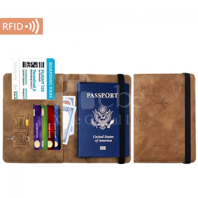 custom multifunctional leather passport holder